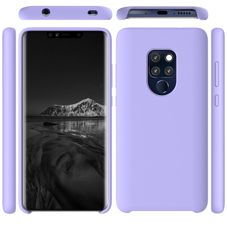 Liquid Silicone Cell Phone Shell for Huawei Mate 20 - Purple-1