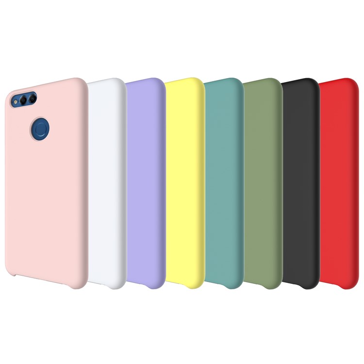 Liquid Silicone Protector Case for Huawei Honor 7X - Black-6