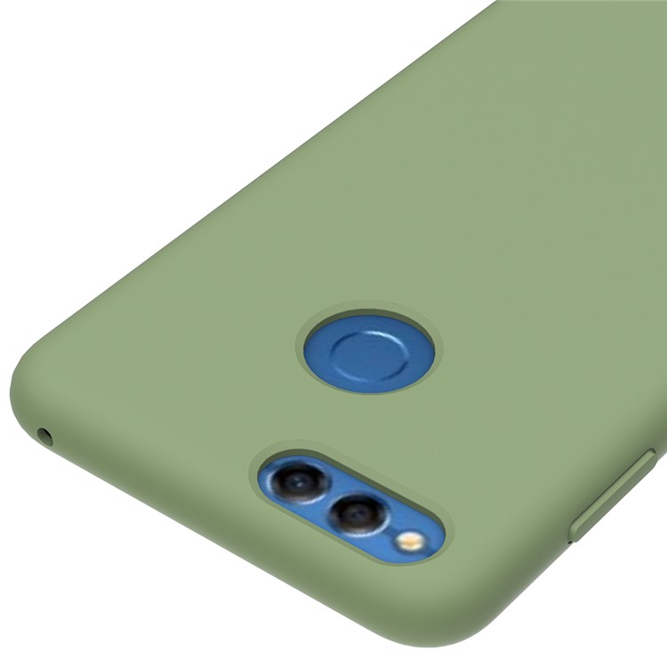 Liquid Silicone Protector Mobile Phone Case for Huawei Honor 7X - Green-3