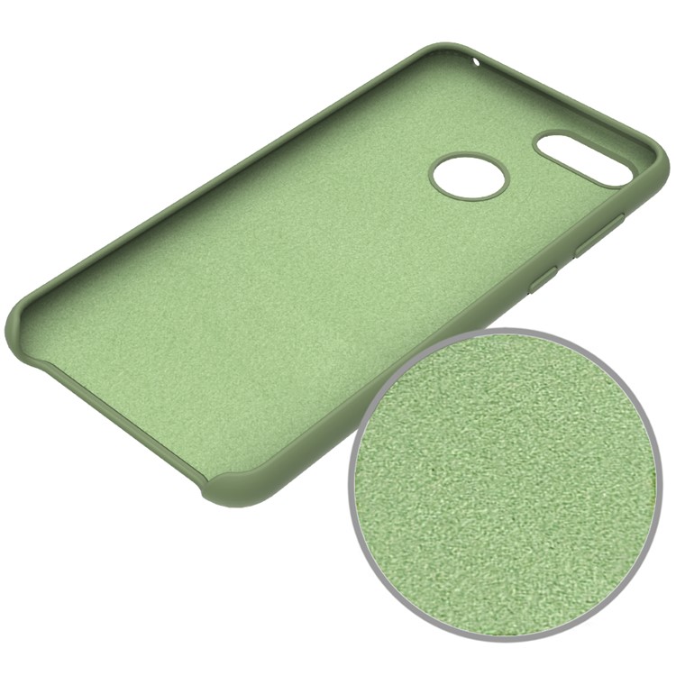 Liquid Silicone Protector Mobile Phone Case for Huawei Honor 7X - Green-5
