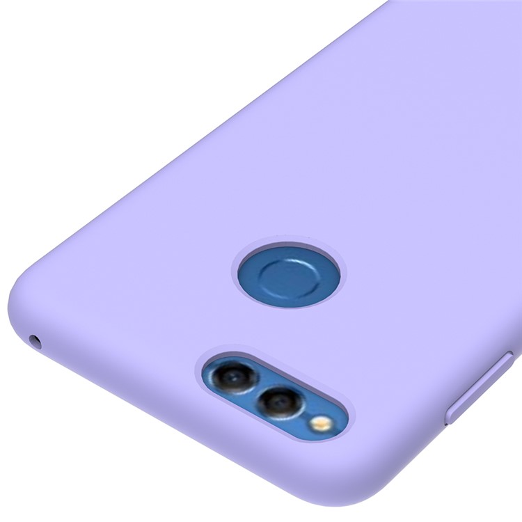 Liquid Silicone Protector Back Cover for Huawei Honor 7X - Purple-3