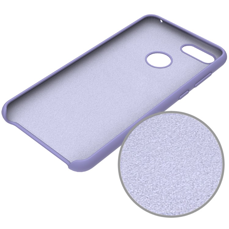 Liquid Silicone Protector Back Cover for Huawei Honor 7X - Purple-5