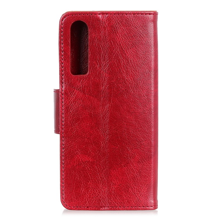 Nappa Texture Split Leather Stand Wallet Phone Cover for Huawei P30 - Red-3