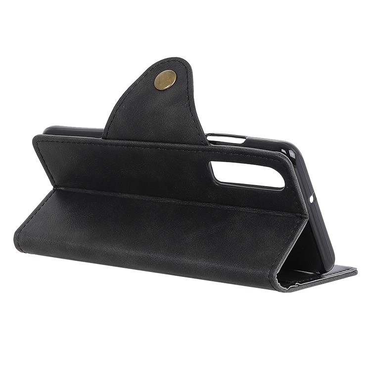 PU Leather Wallet Stand Mobile Phone Case for Huawei P30 - Black-8