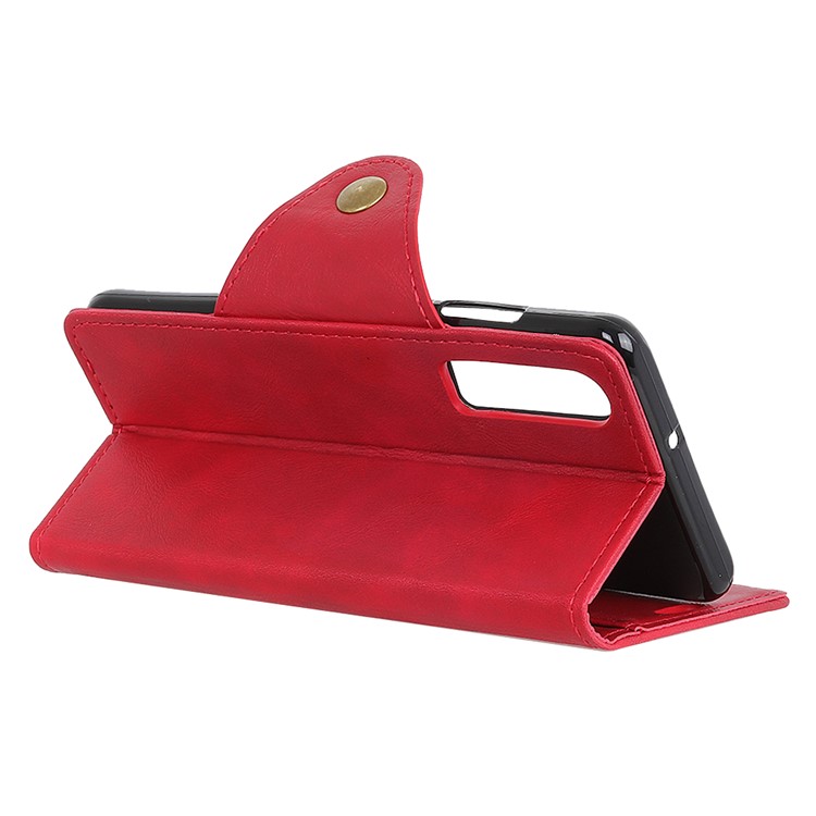 PU Leather 3 Card Slots Mobile Phone Cover for Huawei P30 - Red-8