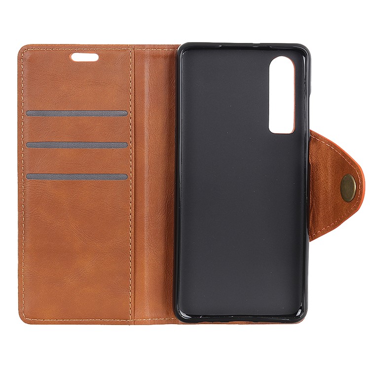 PU Leather Protection Cell Phone Case Accessory for Huawei P30 - Brown-5