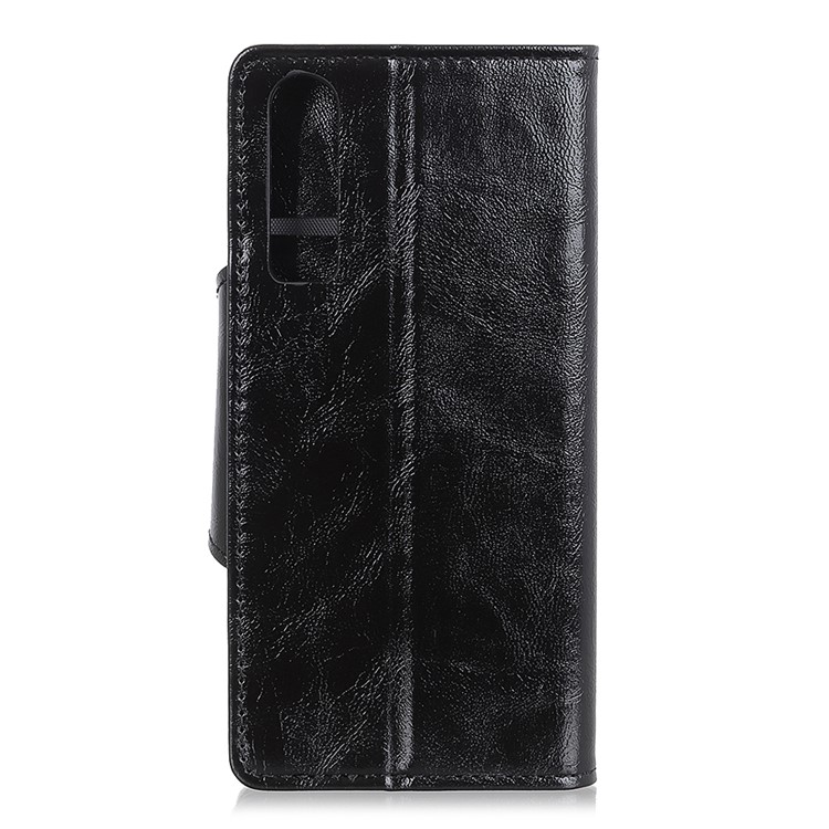 PU Leather Wallet Stand Case Cover for Huawei P30 - Black-3