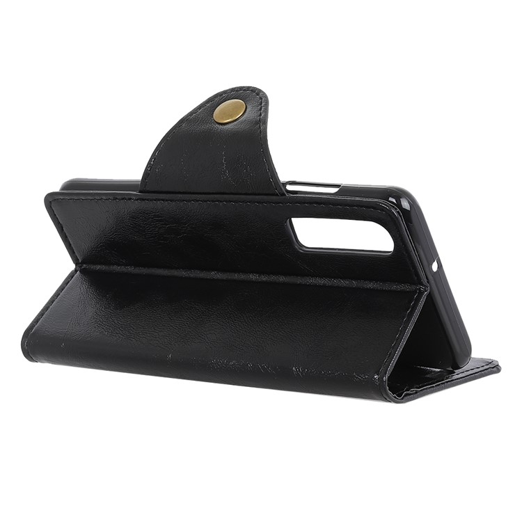 PU Leather Wallet Stand Case Cover for Huawei P30 - Black-6