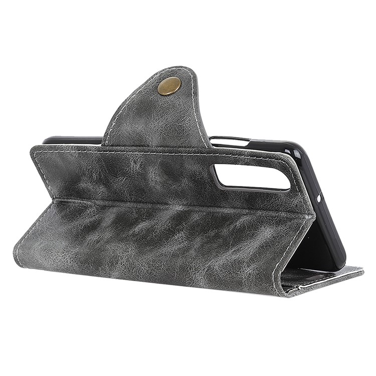 PU Leather Card Holder Case Shell for Huawei P30 - Grey-6