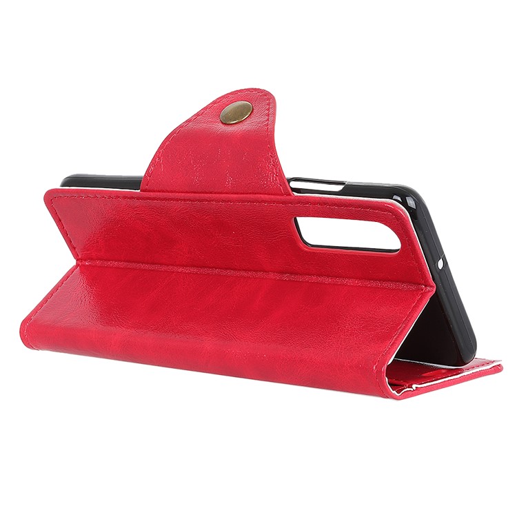 PU Leather Protection Cell Phone Cover with Card Slots for Huawei P30 - Red-6
