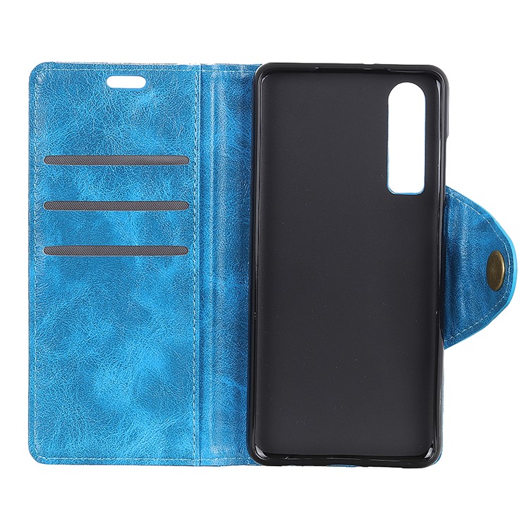 PU Leather Card Holder Mobile Shell for Huawei P30 - Blue-5