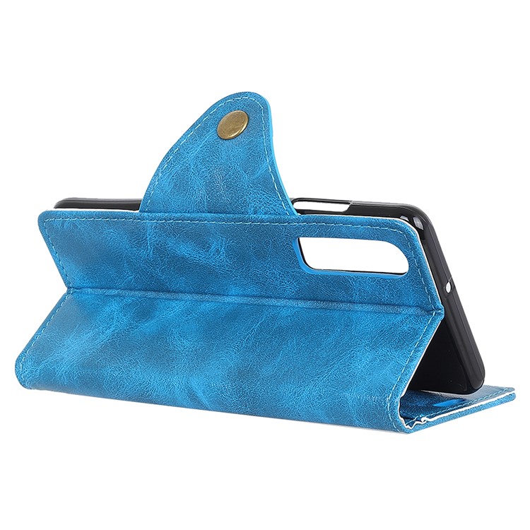 PU Leather Card Holder Mobile Shell for Huawei P30 - Blue-6