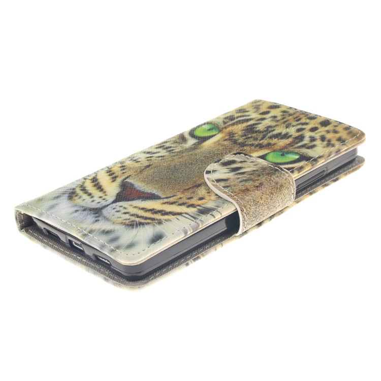 Wallet Leather Cover Case for Huawei Ascend P8 Lite - Tiger Pattern-3