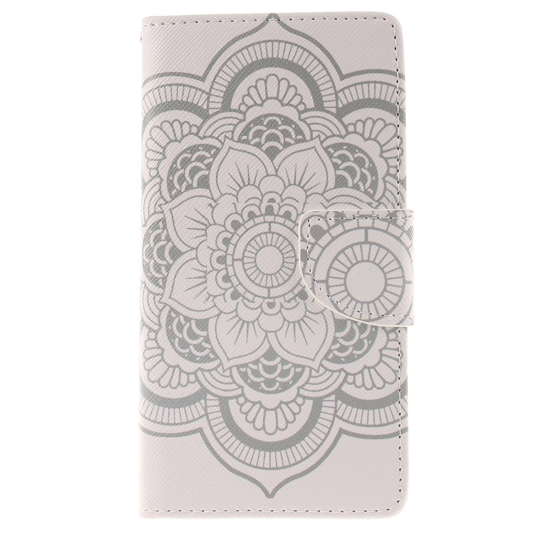 Wallet Leather Case Cover for Huawei Ascend P8 Lite - Flowers Pattern-1