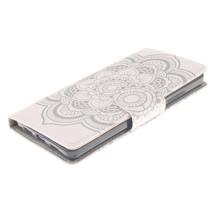 Wallet Leather Case Cover for Huawei Ascend P8 Lite - Flowers Pattern-3
