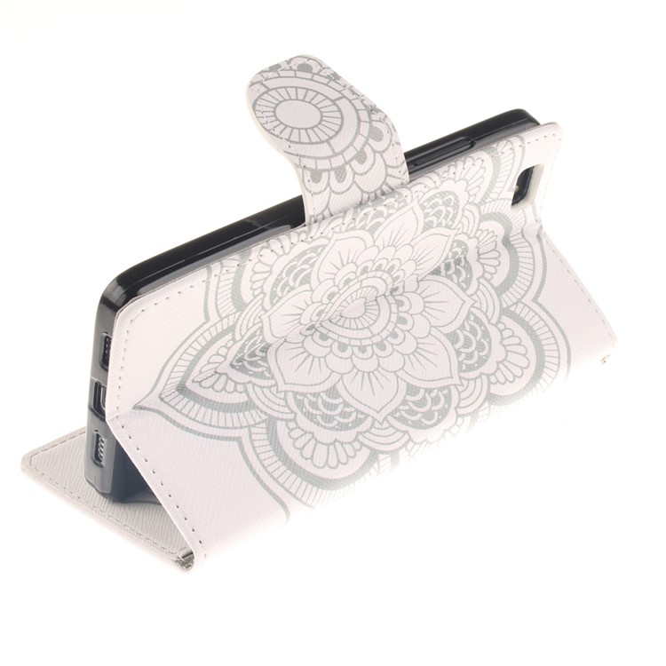 Wallet Leather Case Cover for Huawei Ascend P8 Lite - Flowers Pattern-6