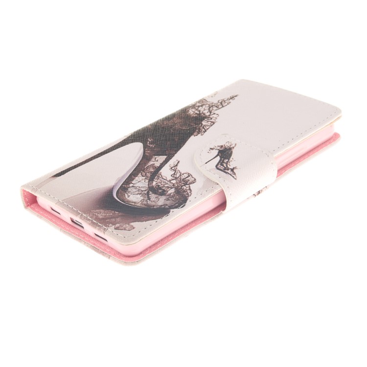 Wallet Leather Stand Case for Huawei Ascend P8 Lite - High-heeled Shoes-3