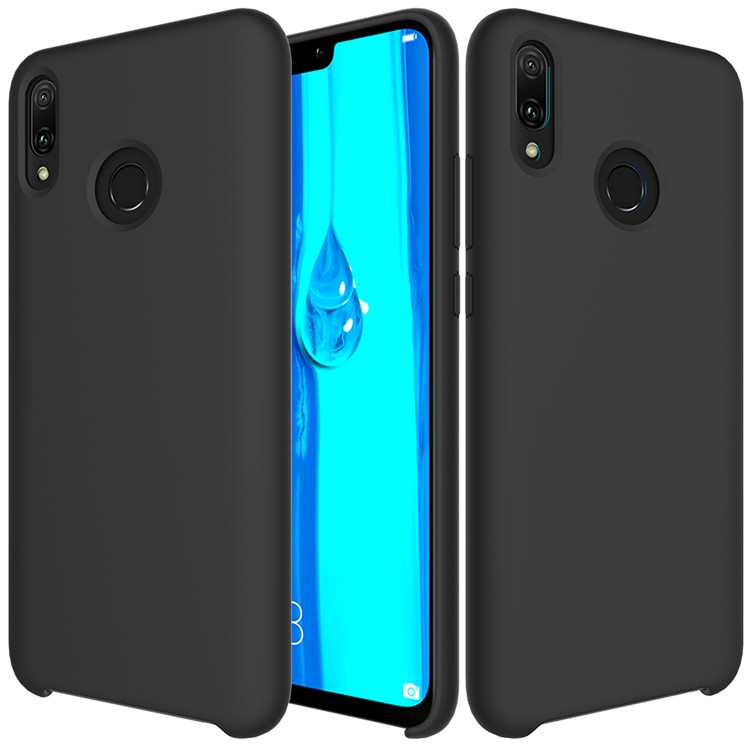 Liquid Silicone Mobile Phone Case for Huawei Y9 (2019) / Enjoy 9 Plus - Black-2