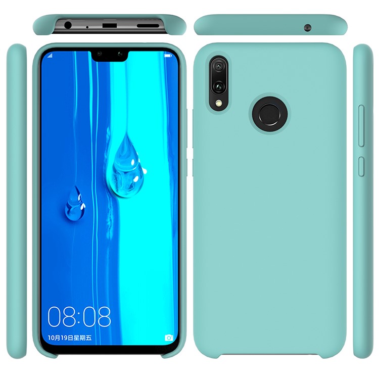 Liquid Silicone Protector Cover for Huawei Y9 (2019) / Enjoy 9 Plus - Cyan-2