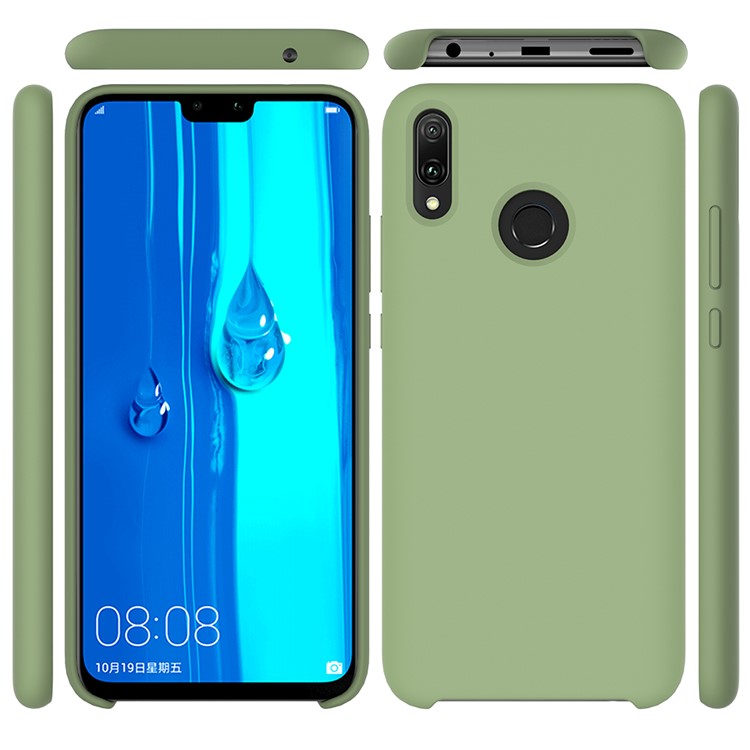 Liquid Silicone Protective Mobile Shell for Huawei Y9 (2019) / Enjoy 9 Plus - Green-1
