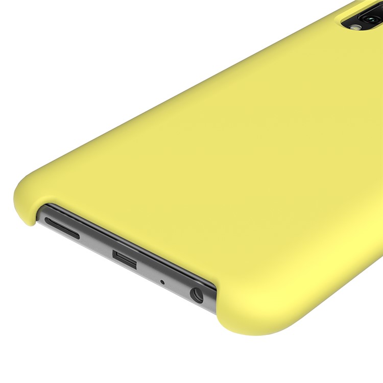 Liquid Silicone Protective Case Accessory for Huawei Y9 (2019) / Enjoy 9 Plus - Yellow-4
