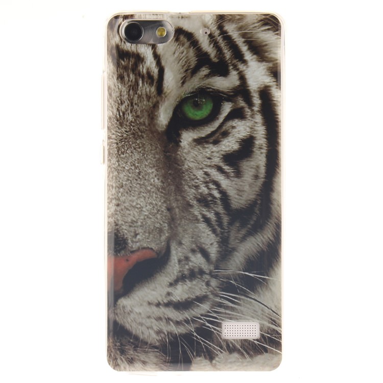 IMD Soft TPU Gel Phone Cover for Huawei Honor 4C - Raging Tiger-1