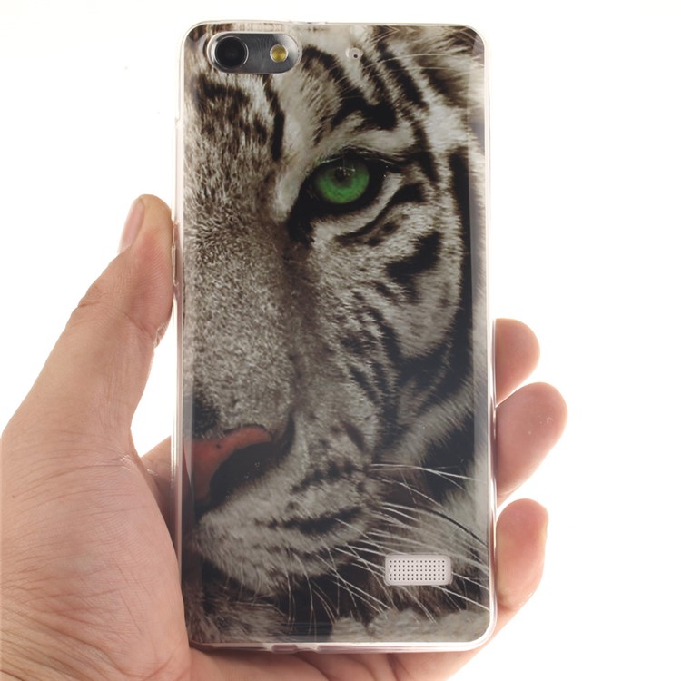 IMD Soft TPU Gel Phone Cover for Huawei Honor 4C - Raging Tiger-5