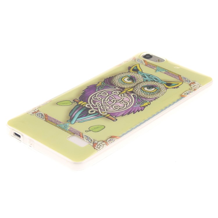 IMD Soft TPU Gel Phone Shell Cover for Huawei Honor 4C - Adorable Owl-3