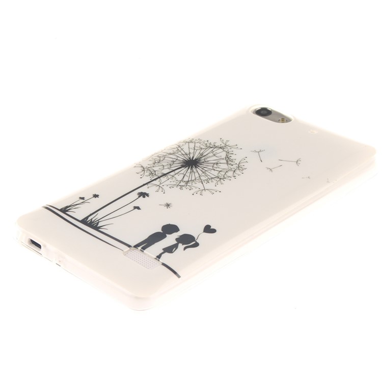 IMD Soft TPU Gel Phone Back Cover for Huawei Honor 4C - Lover and Dandelion-3