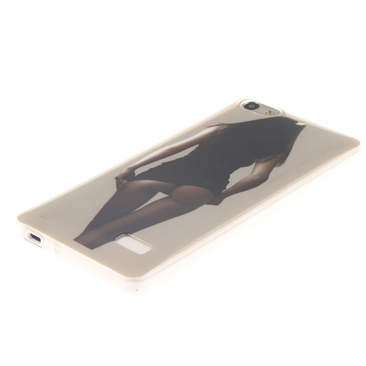 IMD Soft TPU Gel Phone Back Shell for Huawei Honor 4C - Hot Girl-3