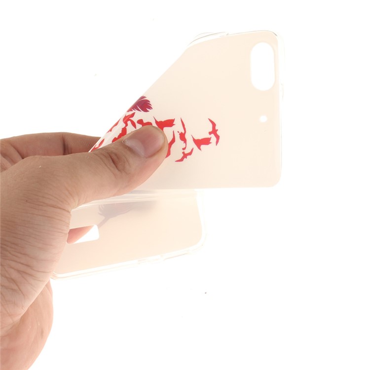 IMD Soft TPU Gel Protective Cover for Huawei Honor 4C - Red Feather and Birds-6
