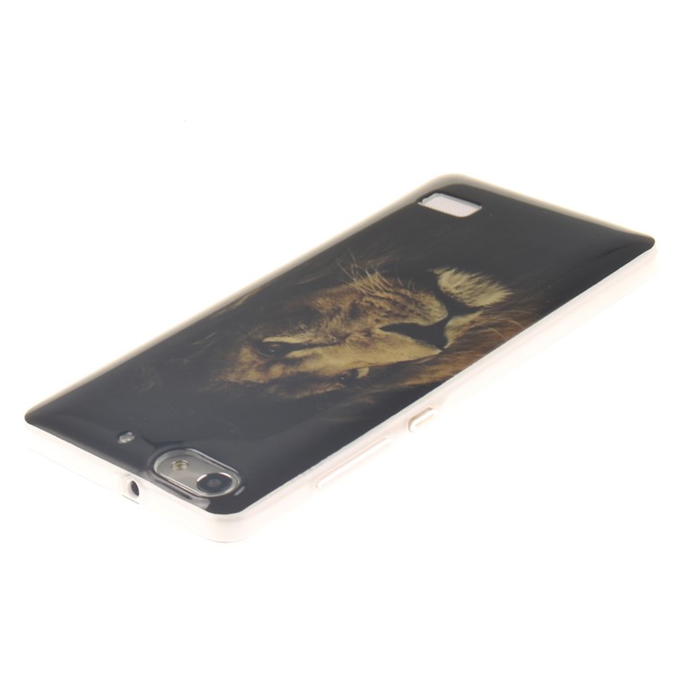 IMD Soft TPU Gel Phone Shell Cover for Huawei Honor 4C - Lonely Lion-4