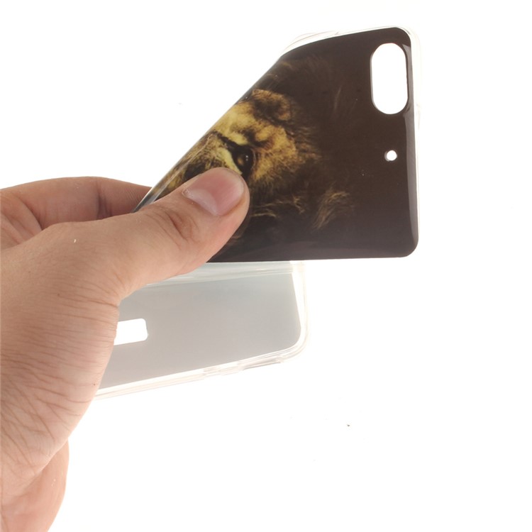 IMD Soft TPU Gel Phone Shell Cover for Huawei Honor 4C - Lonely Lion-6