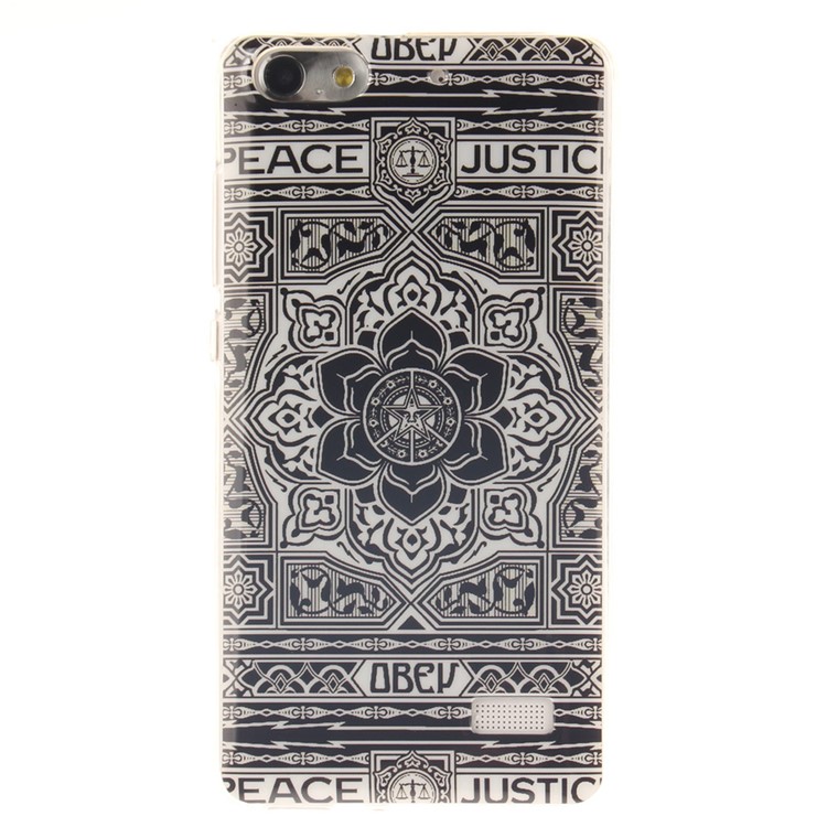 IMD Soft TPU Gel Protective Case for Huawei Honor 4C - Retro Floral Pattern-1