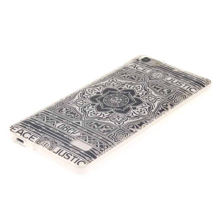 IMD Soft TPU Gel Protective Case for Huawei Honor 4C - Retro Floral Pattern-3