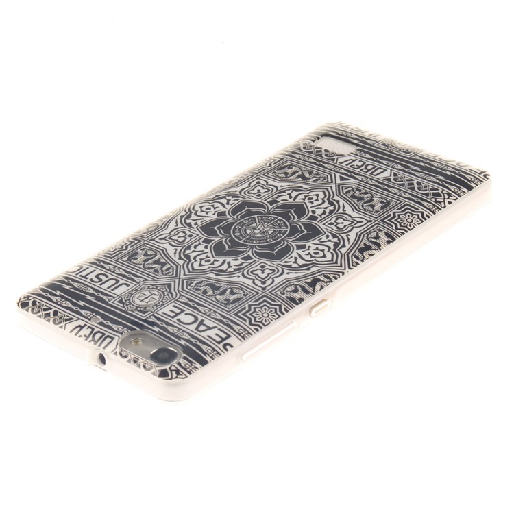 IMD Soft TPU Gel Protective Case for Huawei Honor 4C - Retro Floral Pattern-4