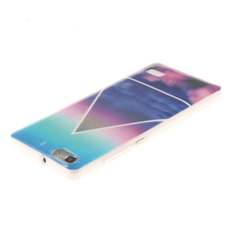 IMD Soft TPU Gel Protective Shell for Huawei Honor 4C - Colorful Cloud and Triangle-4