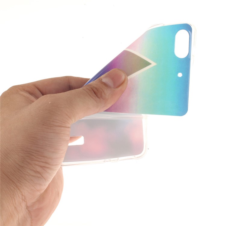 IMD Soft TPU Gel Protective Shell for Huawei Honor 4C - Colorful Cloud and Triangle-6