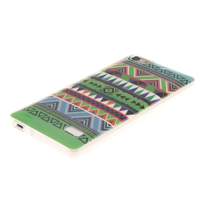 IMD Soft TPU Gel Back Phone Cover for Huawei Honor 4C - Colorful Triangles-3