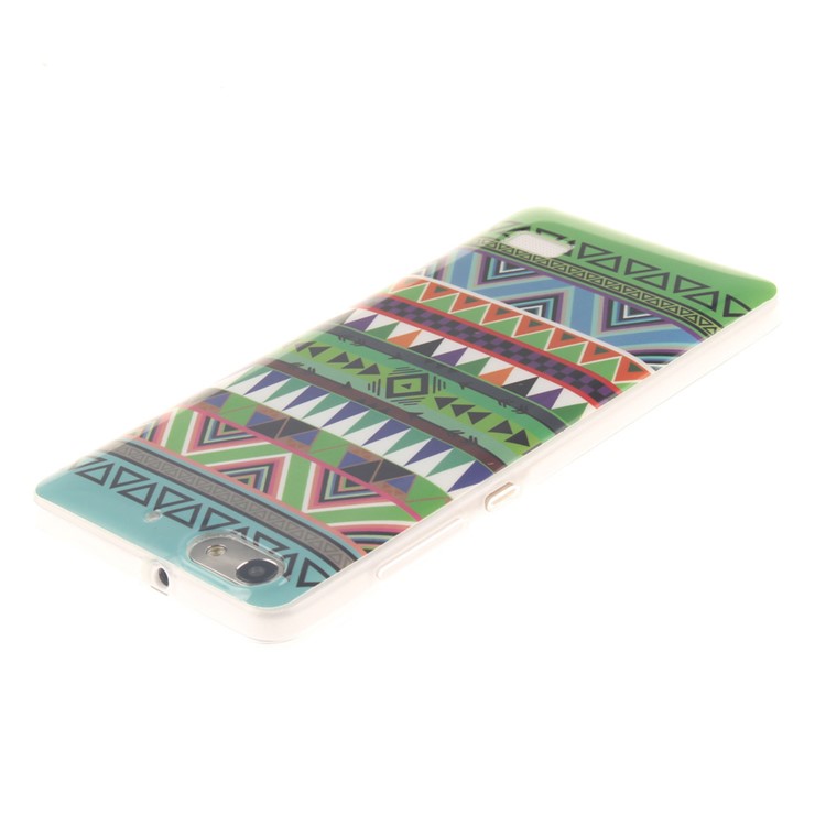 IMD Soft TPU Gel Back Phone Cover for Huawei Honor 4C - Colorful Triangles-4