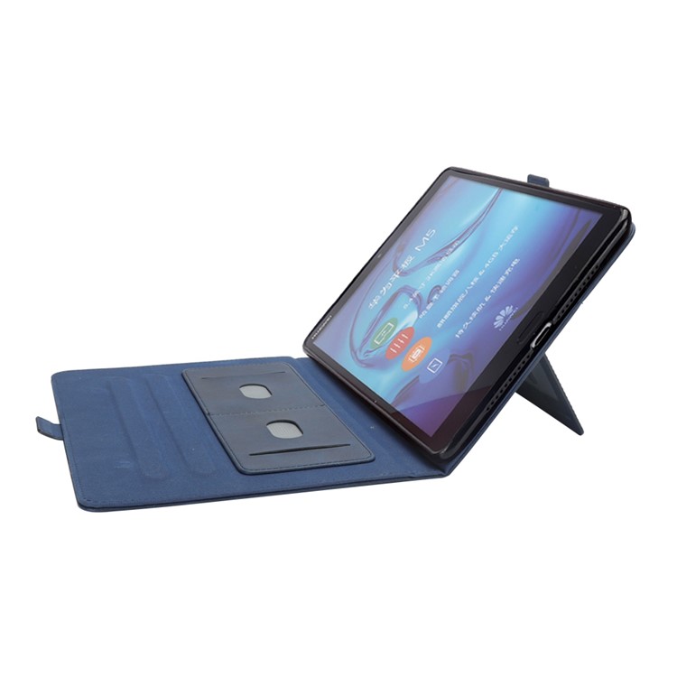 Flip Card Steckplätze Stehen Ledertasche Für Huawei Mediapad M5 8 (8,4-Zoll) - Blau-10