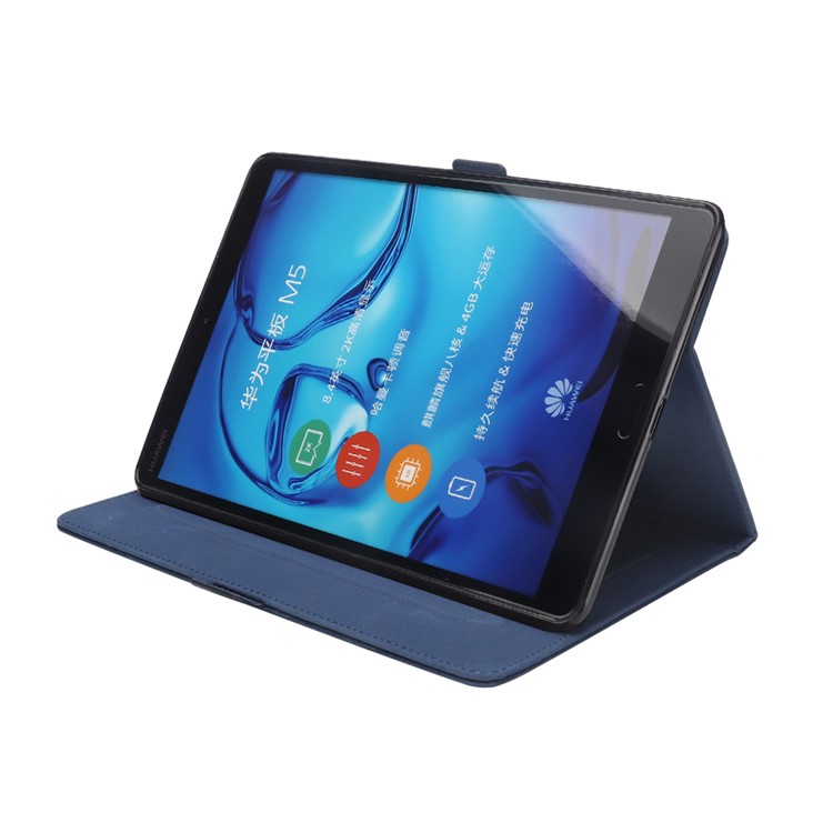 Flip Card Steckplätze Stehen Ledertasche Für Huawei Mediapad M5 8 (8,4-Zoll) - Blau-9