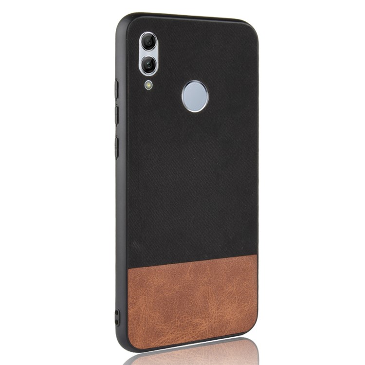 Bi-color Splicing Leather Coated PC + TPU Hybrid Case for Huawei P Smart (2019)/ Honor 10 Lite - Black-5
