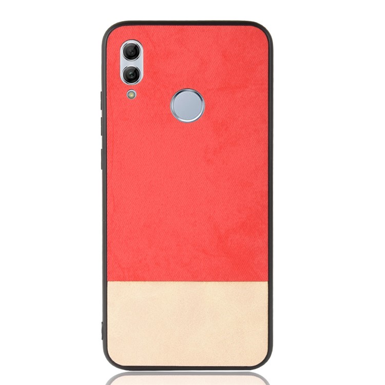 Bi-color Splicing Leather Coated PC + TPU Hybrid Cover for Huawei P Smart (2019)/ Honor 10 Lite - Red-4