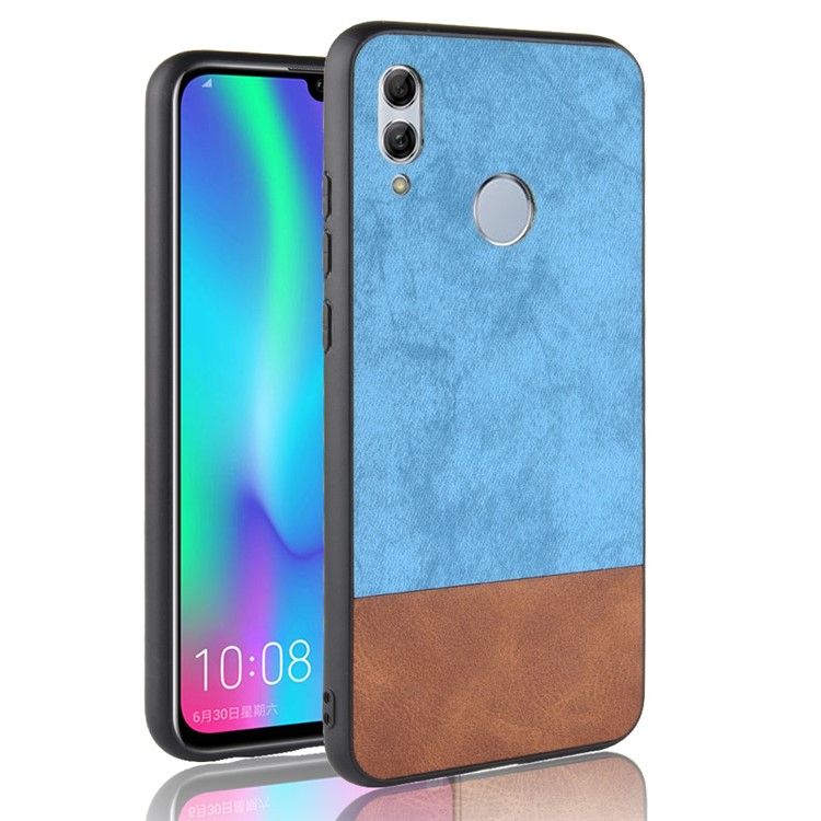 Bi-color Splicing Leather Coated PC + TPU Mobile Shell for Huawei P Smart (2019)/ Honor 10 Lite - Blue-1