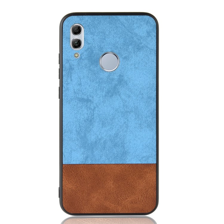 Bi-color Splicing Leather Coated PC + TPU Mobile Shell for Huawei P Smart (2019)/ Honor 10 Lite - Blue-4