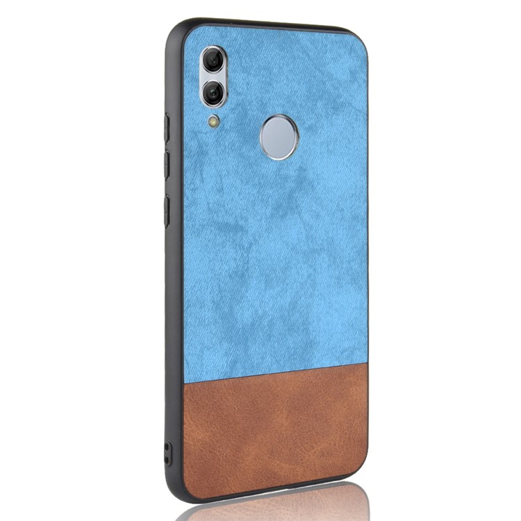 Bi-color Splicing Leather Coated PC + TPU Mobile Shell for Huawei P Smart (2019)/ Honor 10 Lite - Blue-5
