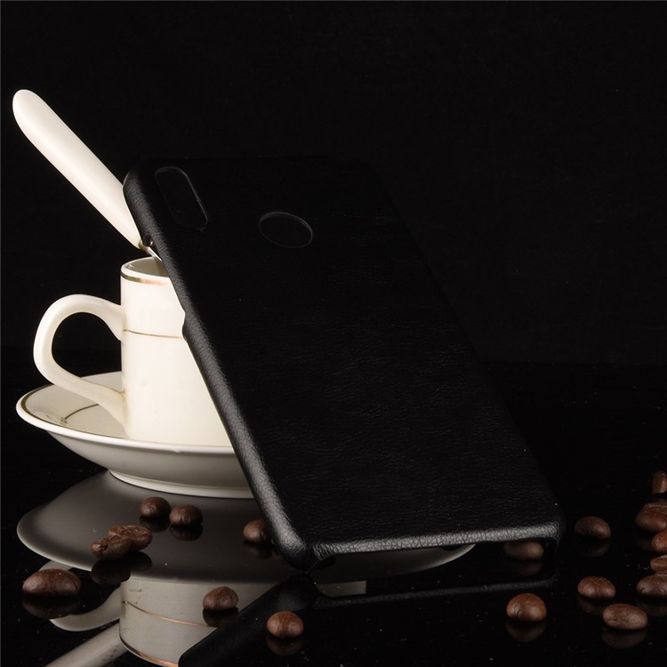 Litchi Texture PU Leather Coated Hard PC Cell Phone Shell for Huawei Honor 8X / Honor View 10 Lite - Black-2