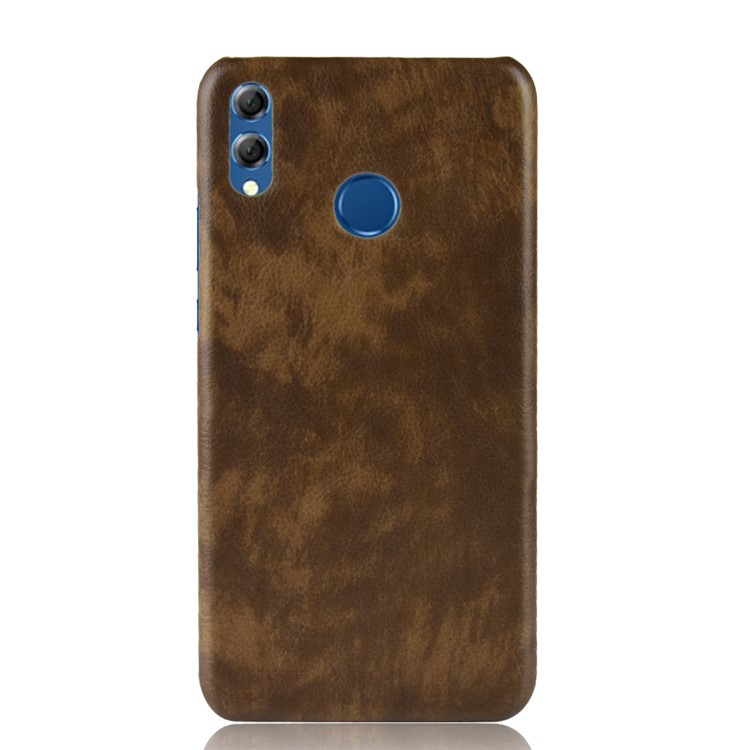 Litchi Texture PU Leather Coated Hard PC Case for Huawei Honor 8X / Honor View 10 Lite - Brown-2