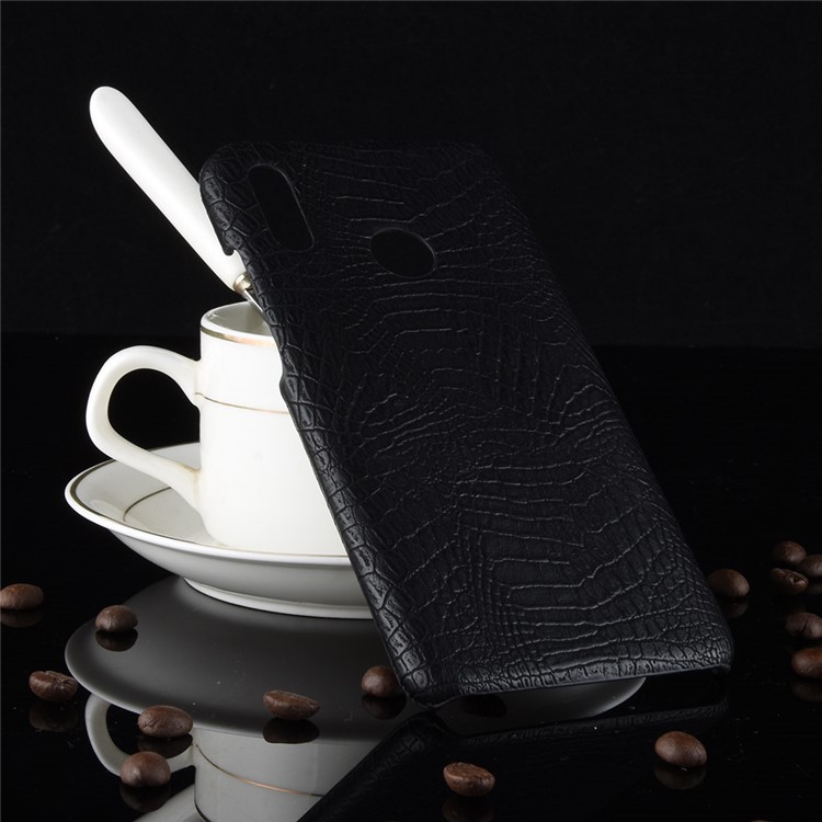 Crocodile Texture PU Leather Coated PC Protection Shell for Honor 10 Lite - Black-1